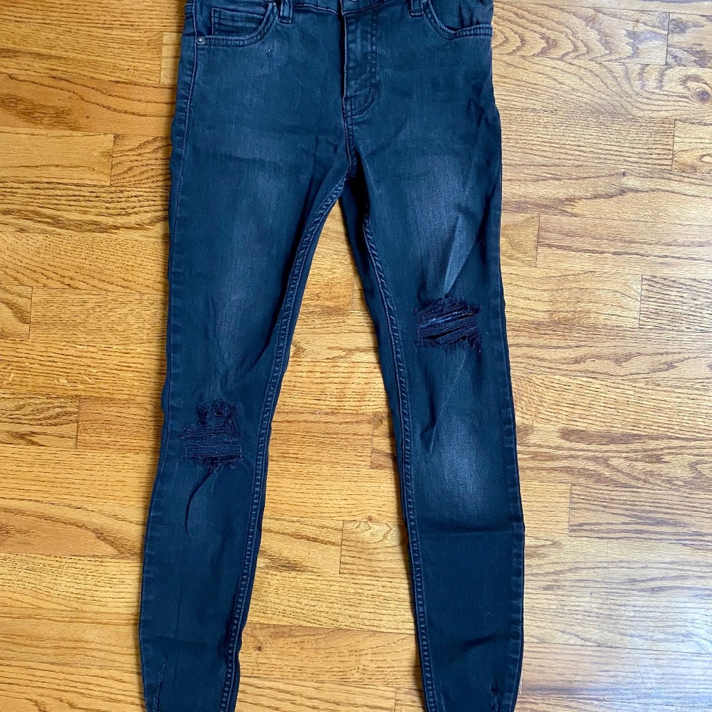 Free People Distressed Ankle Crop Jeans